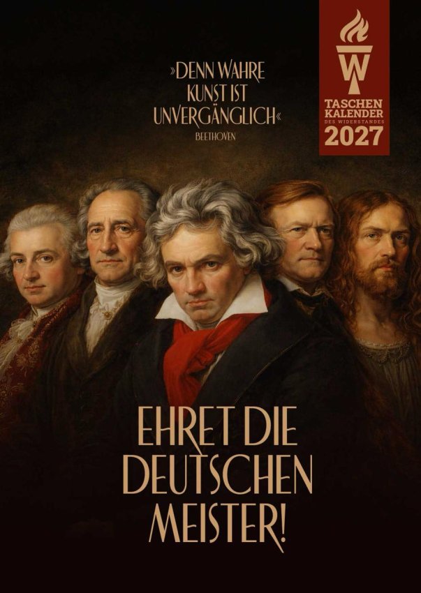 NEU - vorbestellen: Taschenkalender des Widerstandes 2027 - "Ehret die Deutschen Meister!"